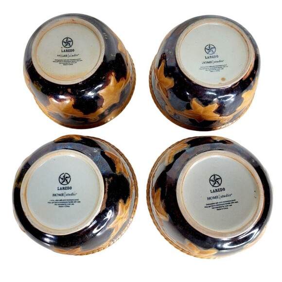 Laredo Home Studio Southwestern Texas Style Stoneware Soup Chili 4 Ct. Bowls - Picture 13 of 13